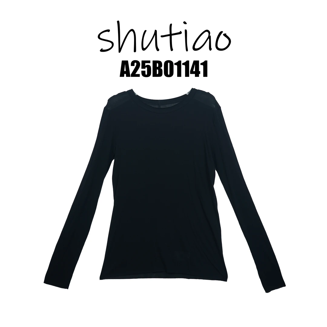【SHUTIAO】2025夏季：新款小众设计款T恤A25B01141