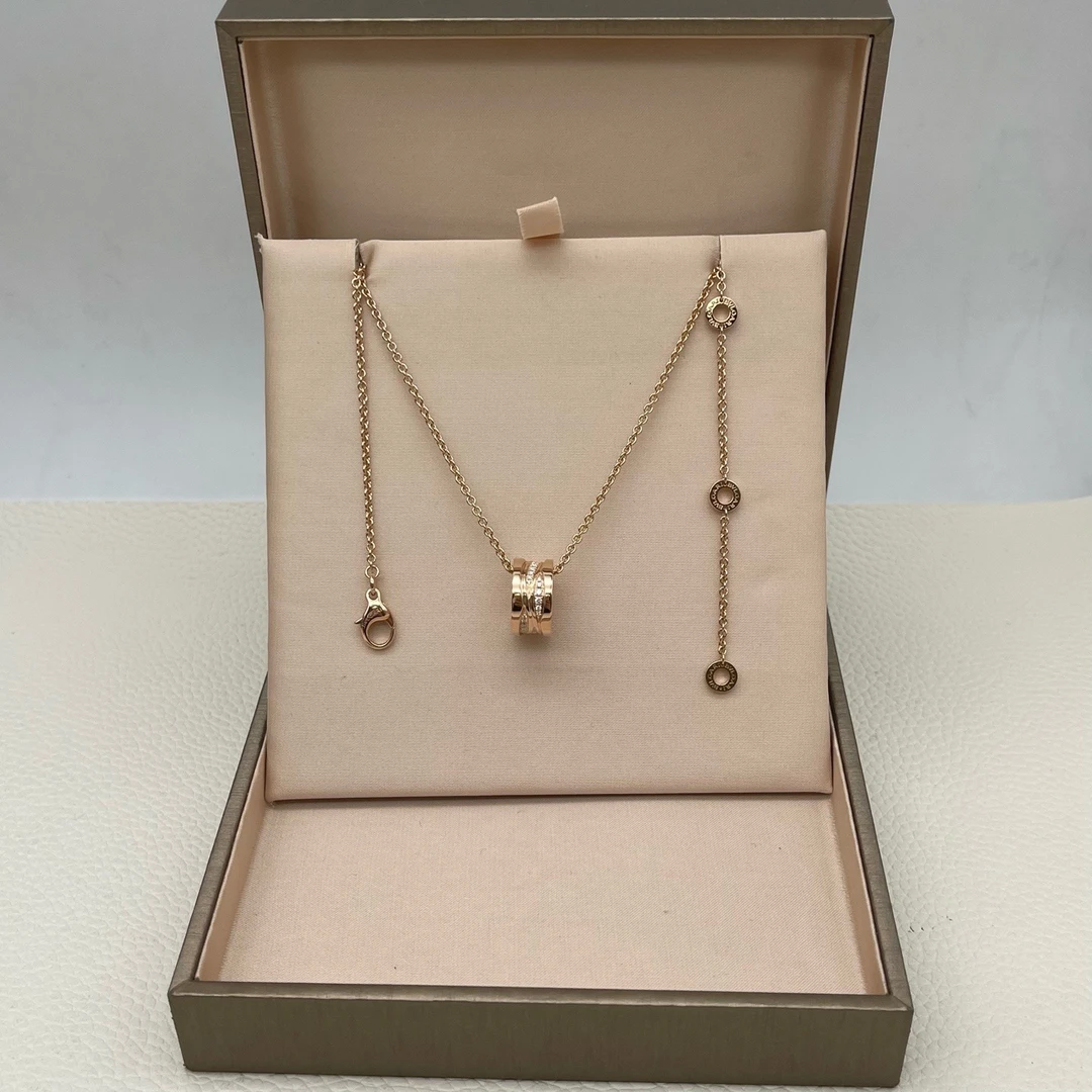 99新 BVLGARI/宝格丽 B.ZERO1系列 内钻 传奇 18k玫瑰金 项链