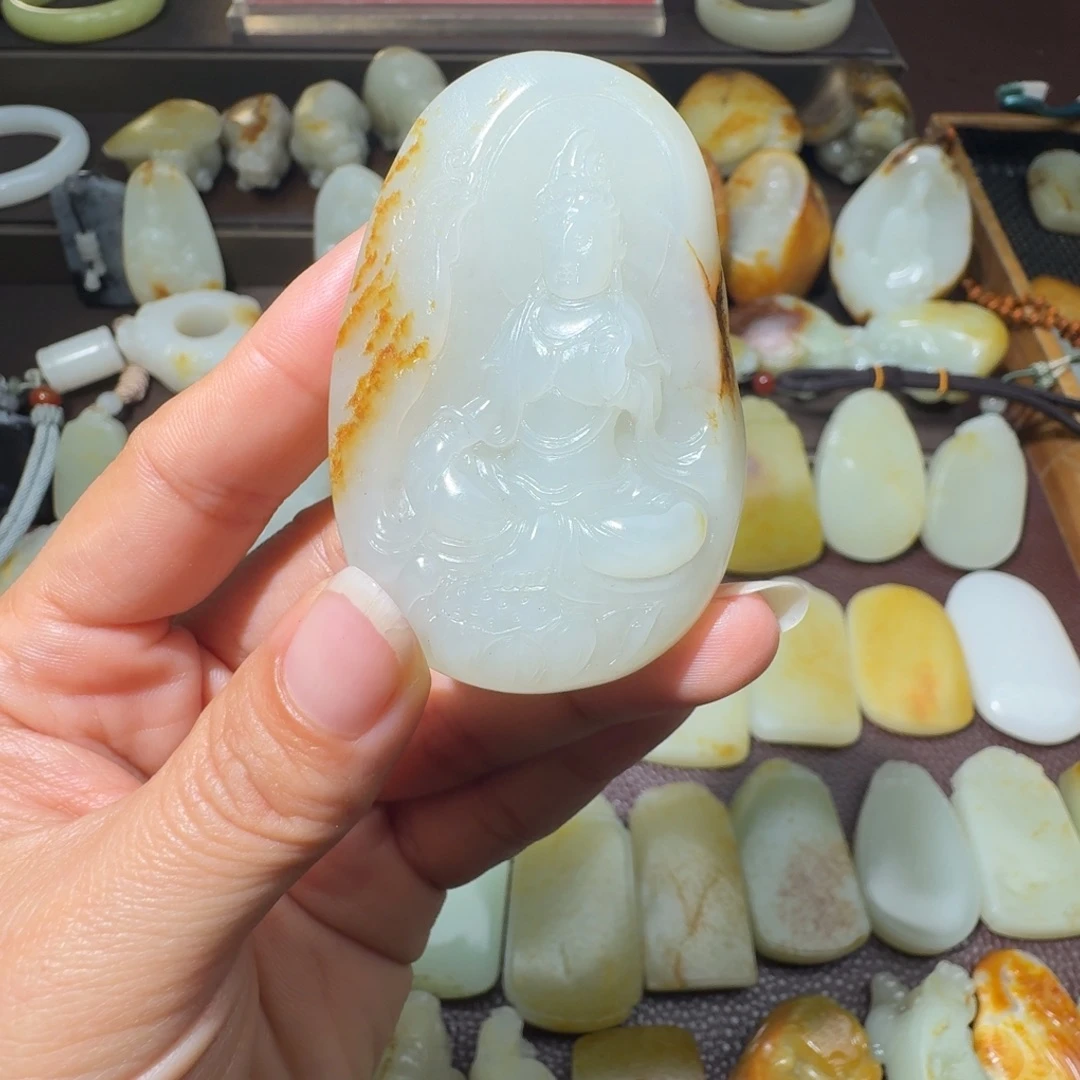 和田玉未镶嵌吊坠(不含链)