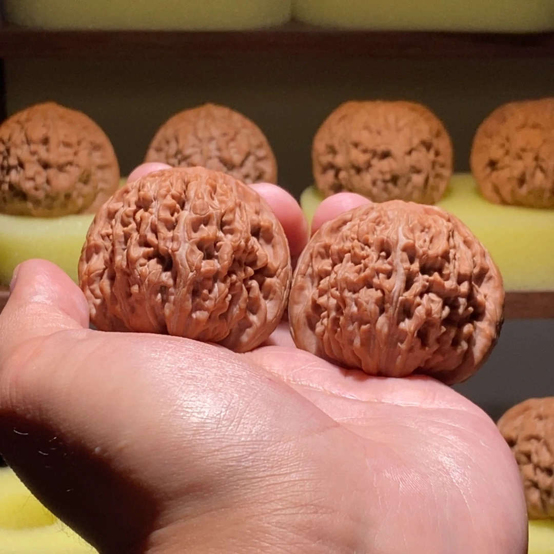 人***家吊坠文玩核桃全品43尺四座楼红皮山地精品hope