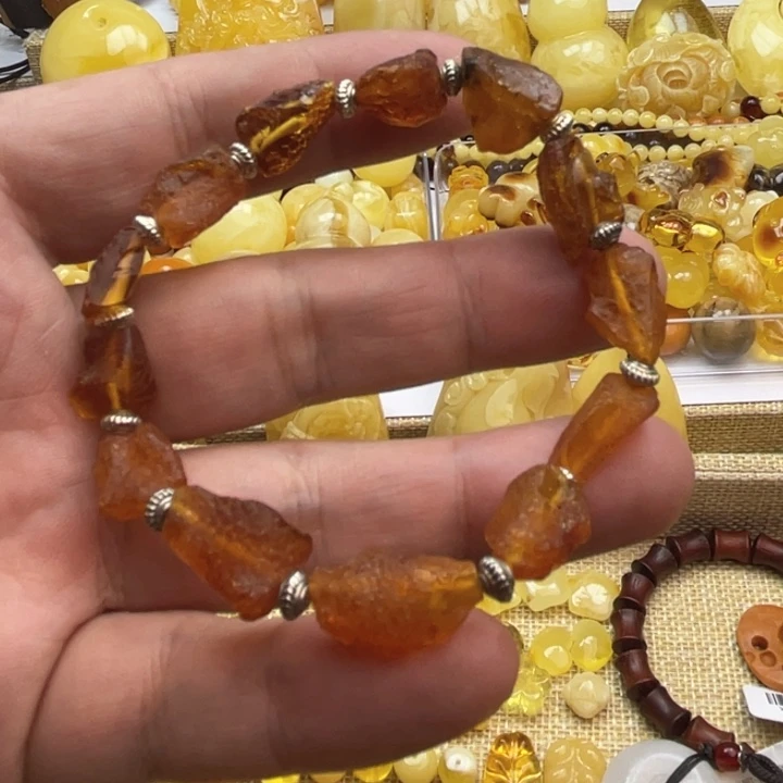 蜜蜡手串未镶嵌手串