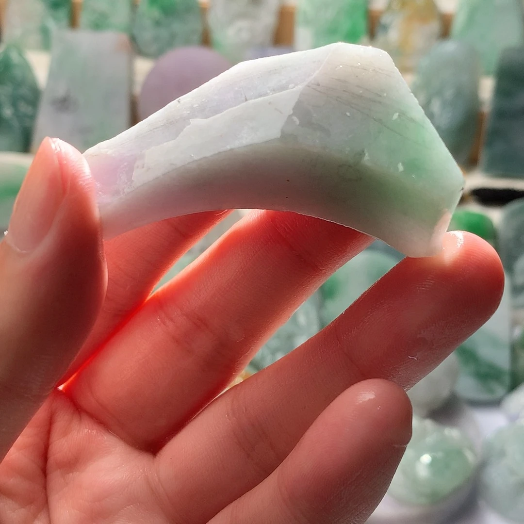 翡翠散珠翡翠原石片料