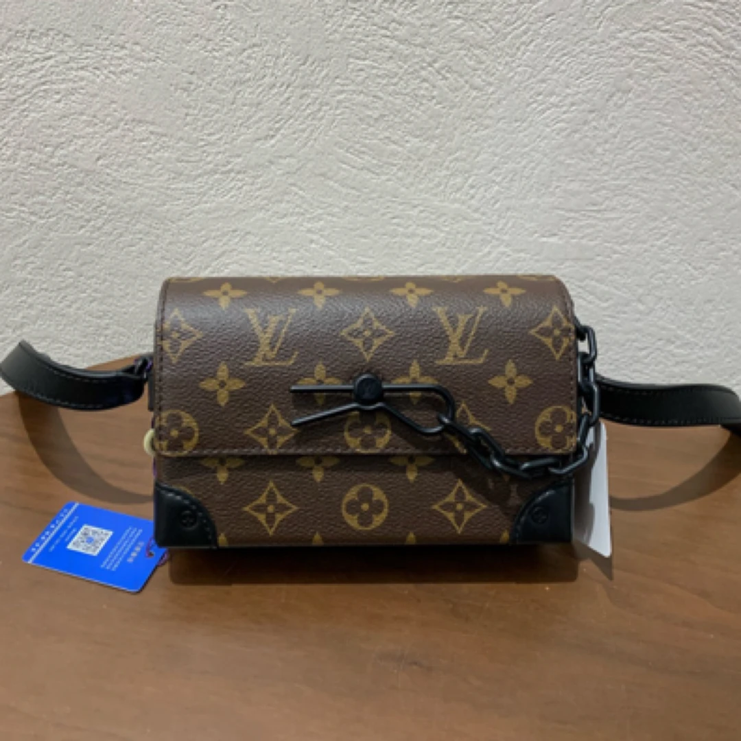 99新 LouisVuitton/路易威登 老花Steamer盒子单肩斜挎包