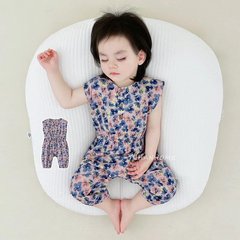 【花花无袖】女宝宝背心连体衣