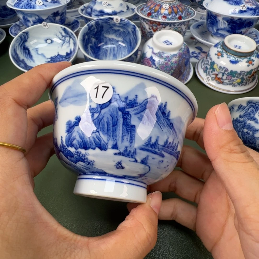 景德镇纯手工纯手绘茶具木木17