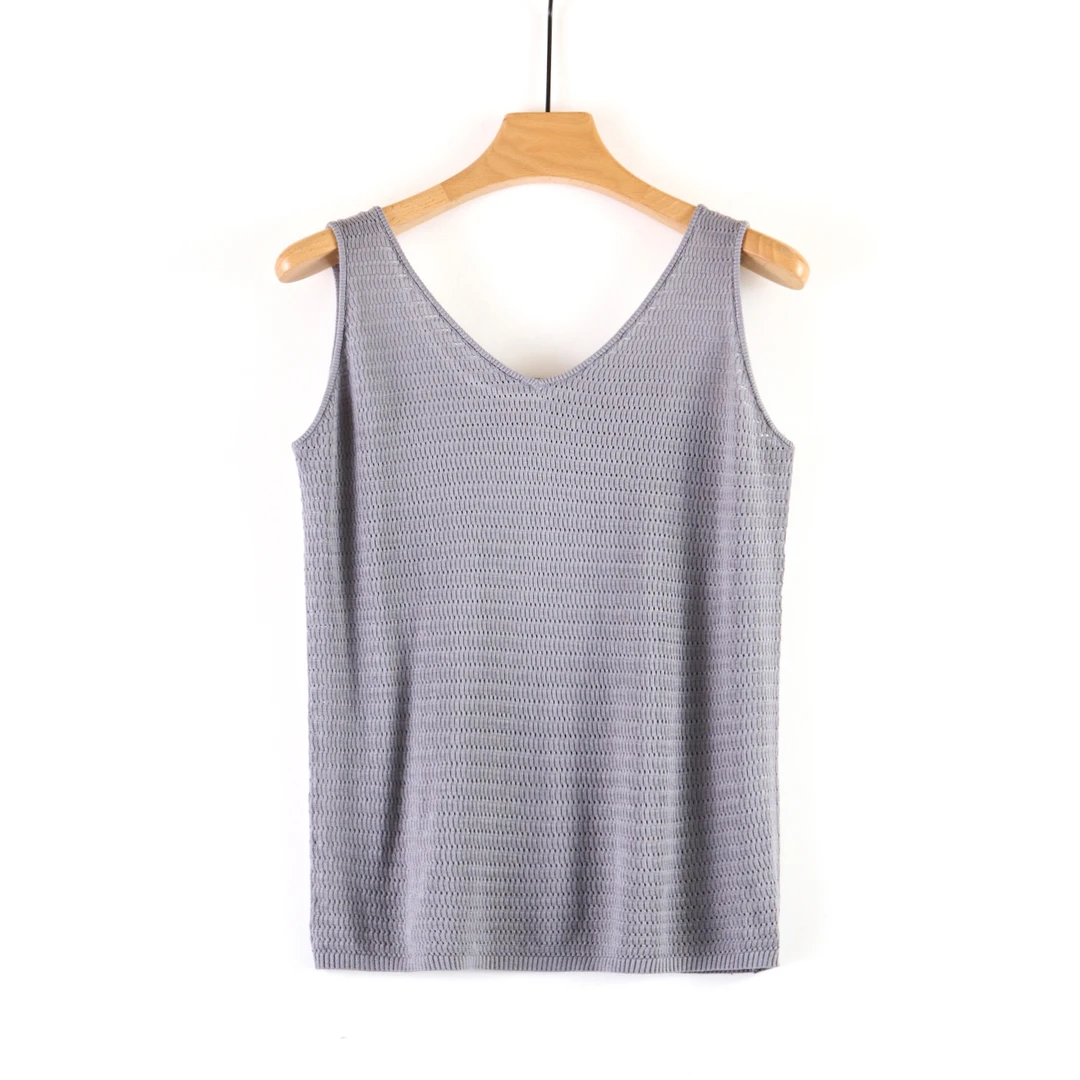 【100%桑蚕丝】2025女夏季时尚百搭内搭无袖透气背心-DMW5172T