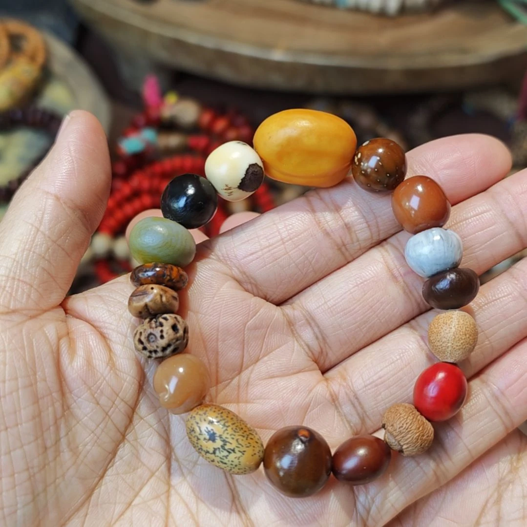 紫金鼠吊坠18籽菩提