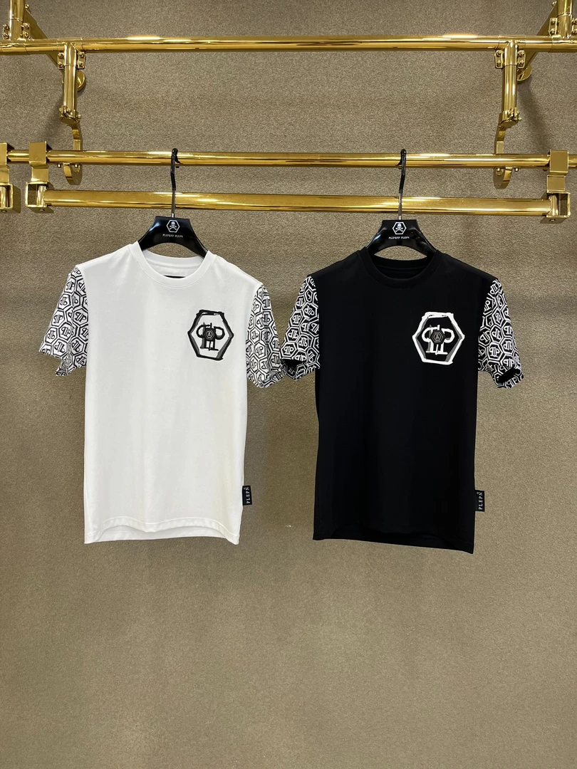 PLIPHPP PLEPN印花短袖轻奢t恤休闲百搭男士简约3D效果 1743