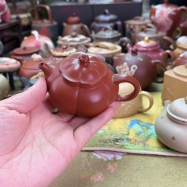 茶壶紫砂筋纹寒江