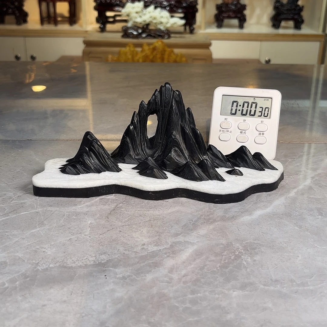 一***禅灵璧石手工雕刻奇石摆件