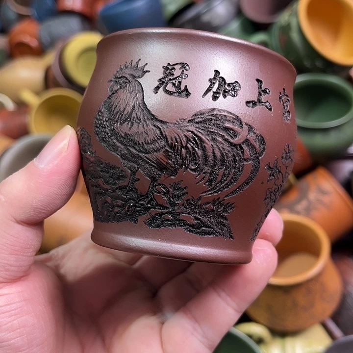 紫砂茶杯全手工紫砂主人杯