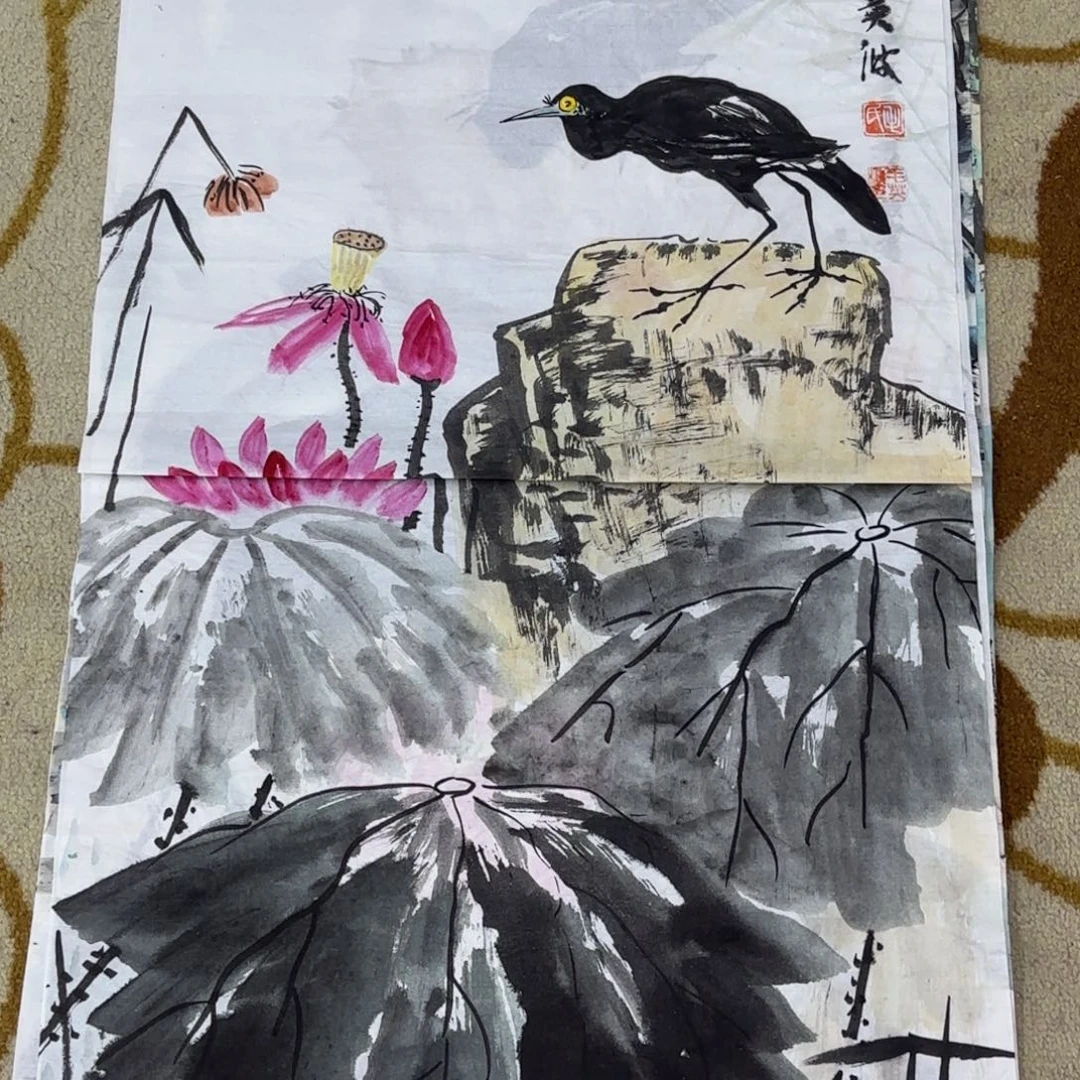 国画绘画作品婉。