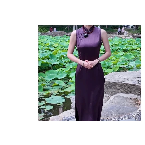 【旗开得胜】高考季端庄大气立领缎面气质旗袍