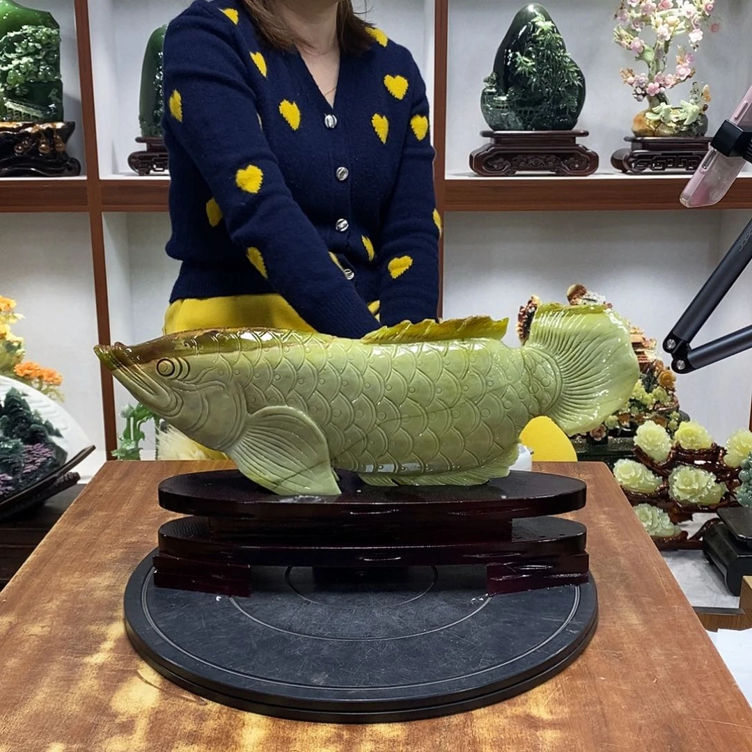 坐***南玉山水摆件 玄关摆件