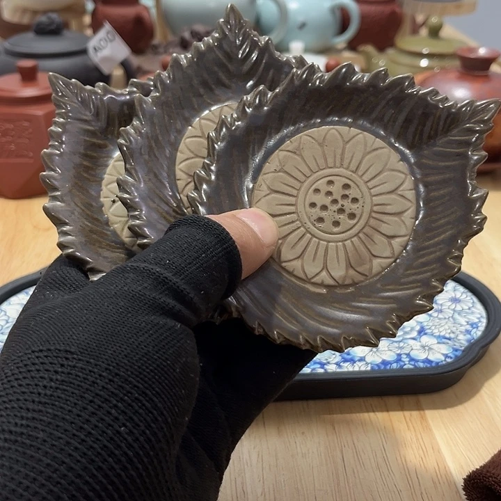 瓷片茶摆件工艺品摆件666
