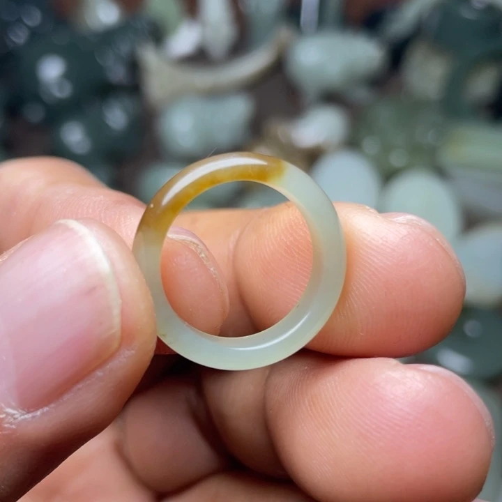 和田玉戒指未镶嵌冰****n