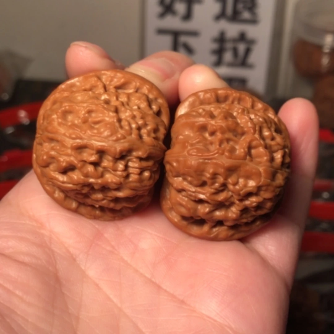 【闪购商品】文玩核桃把件故***白狮子36