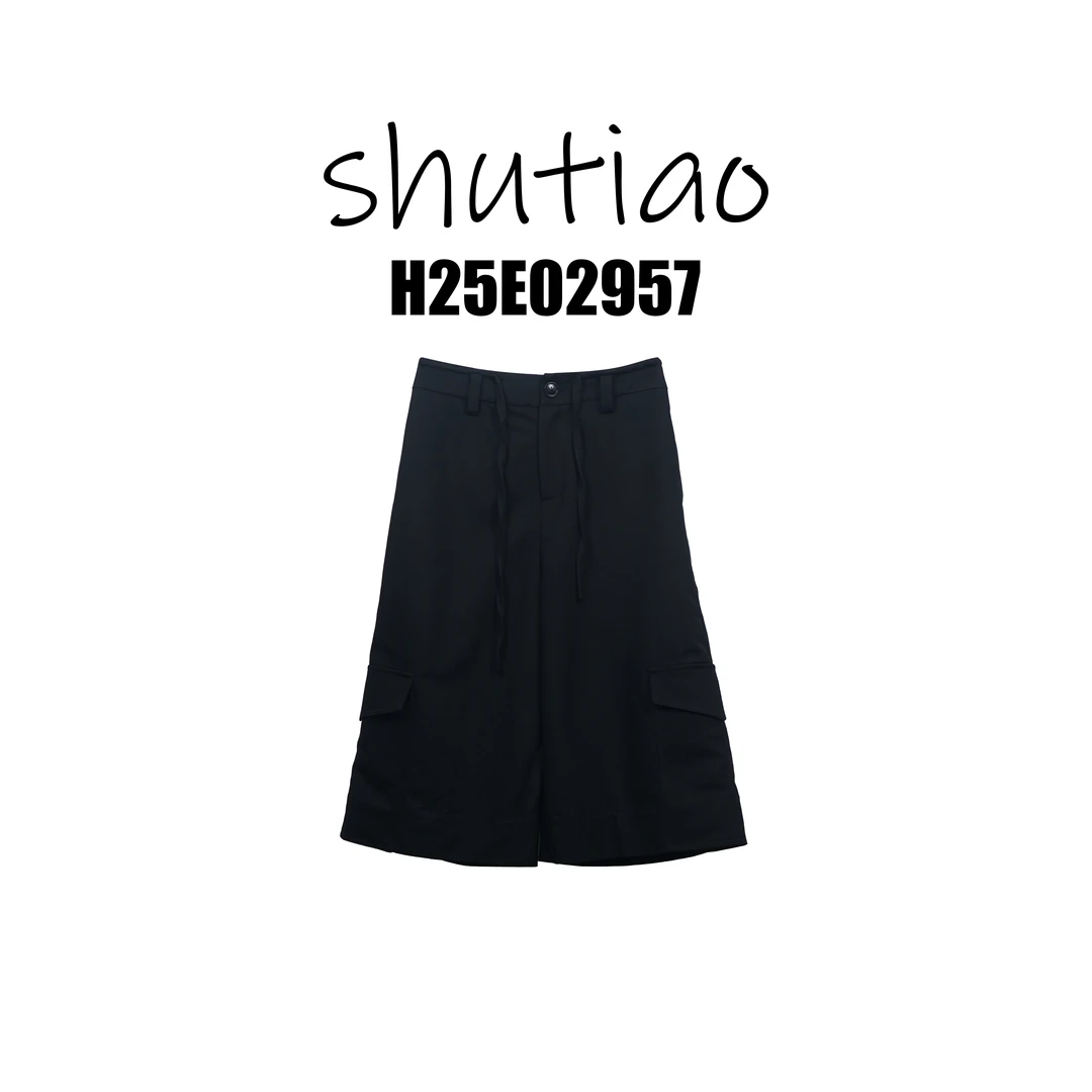 【SHUTIAO】2025夏季：新款小众设计款短裤H25E02957