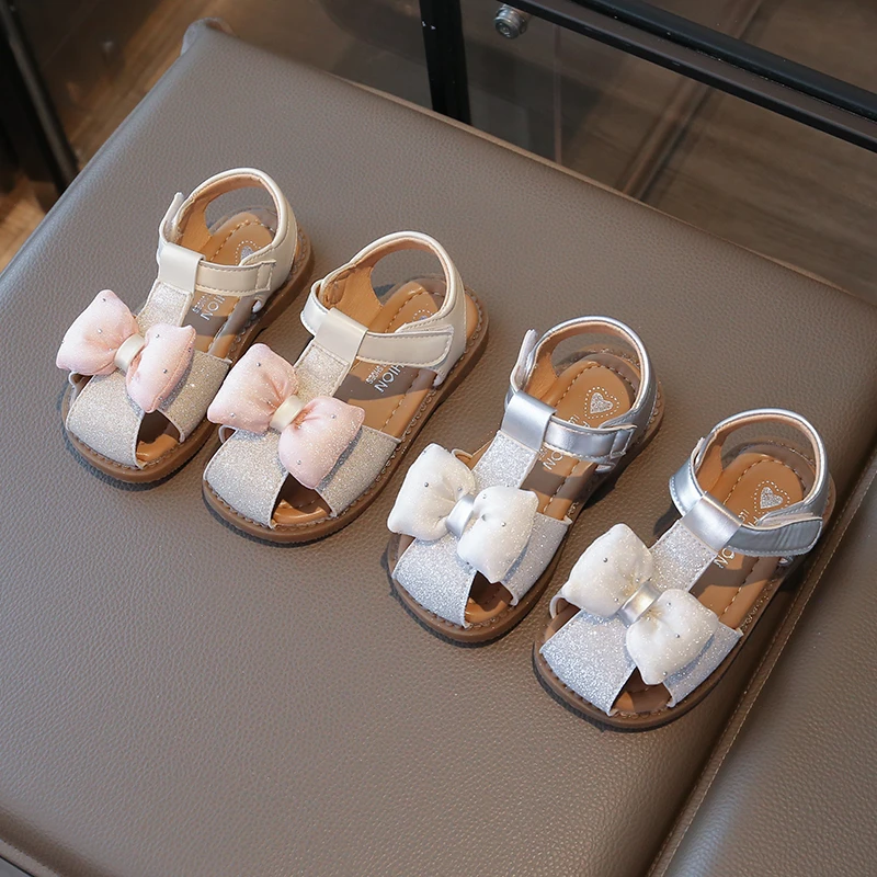 2025夏季新款凉鞋儿童透气沙滩鞋女童凉鞋休闲蝴蝶结凉鞋BBW-2771