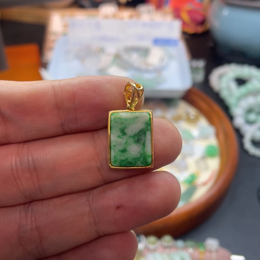 翡翠银S925镶嵌颈饰