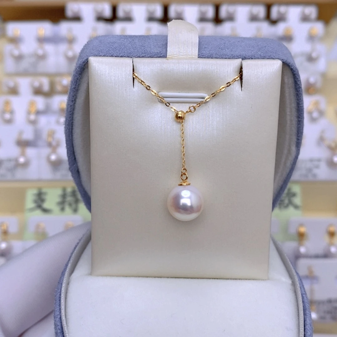 海水珍珠18K金镶嵌套链