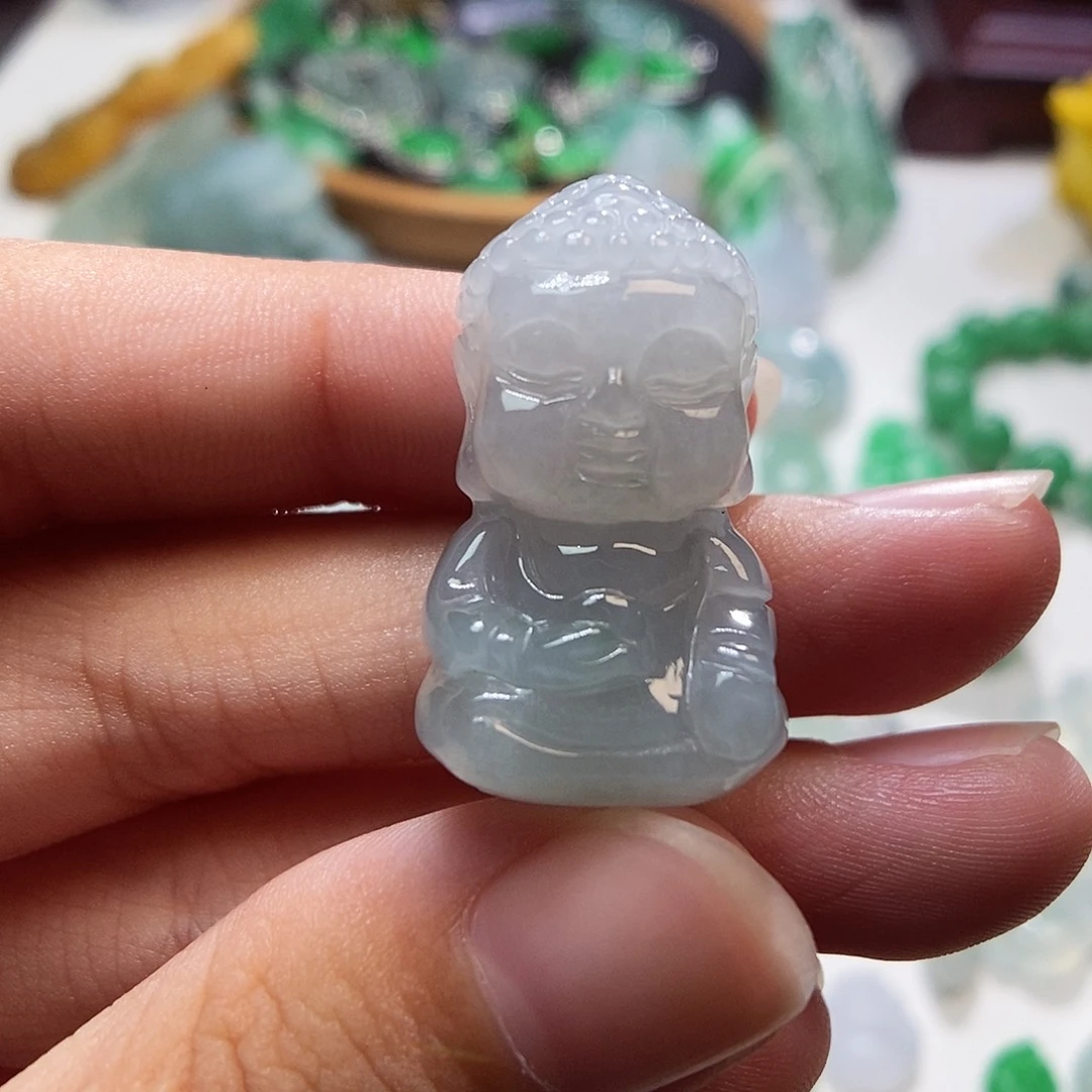 定制翡翠未镶嵌宝宝佛