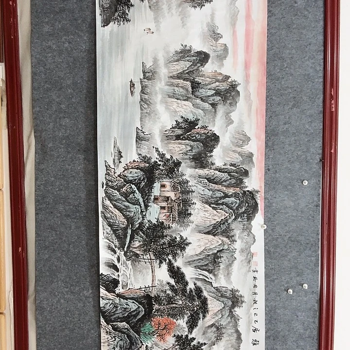 国画手绘国画富山雅居