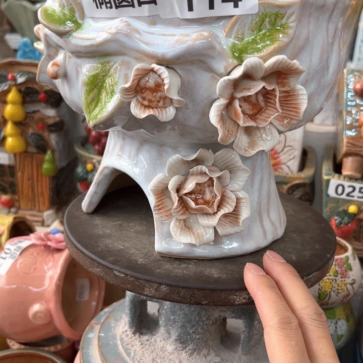 紫砂花盆粗陶材质多肉花盆