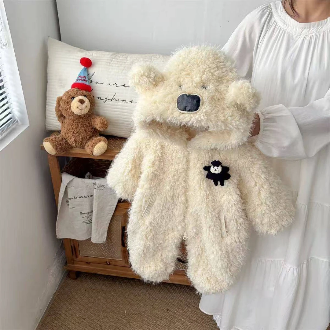 婴儿连体衣服宝宝冬装棉服超萌可爱韩版秋冬加棉加厚保暖外出哈衣