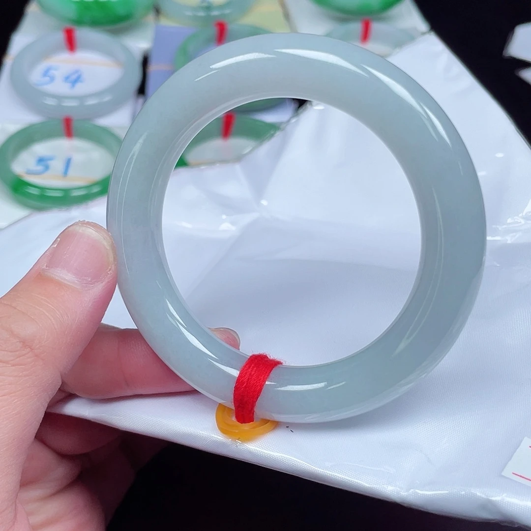 翡翠手镯未镶嵌55圆条46号