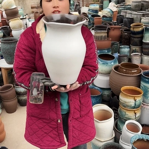 口20高32瑕疵盆子。