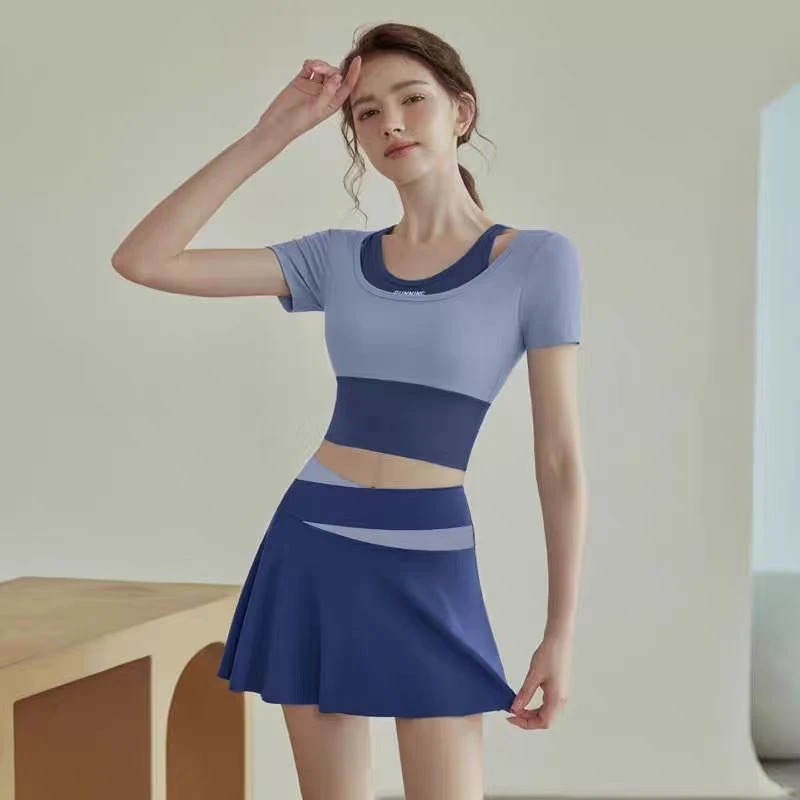 WEIJIN/惟今瑜伽服女夏2025新款速干短袖上衣专业运动跑步普拉提