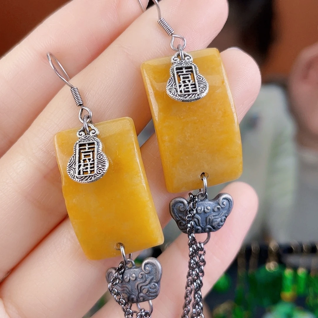 翡翠未镶嵌耳饰饰品