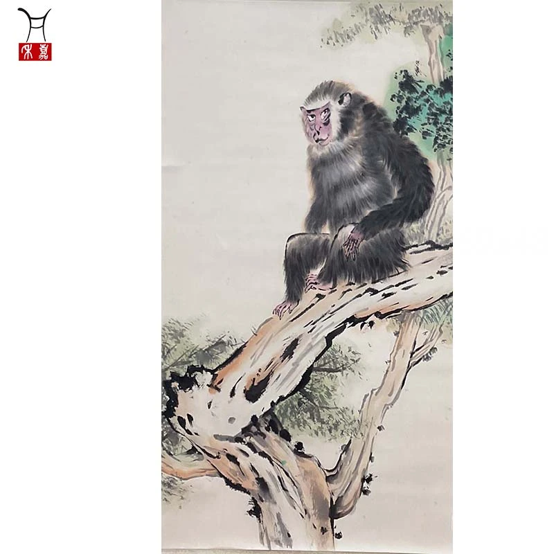 K1005猴立轴69x48/2.9平尺