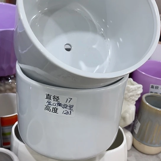 多肉绿植陶瓷花盆9.9包邮，有孔