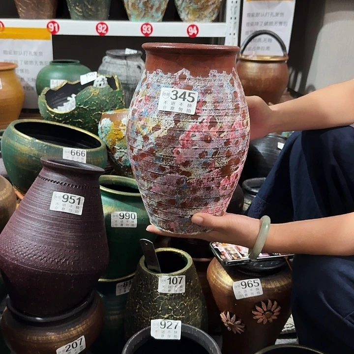 彩绘瓶345高度27口径13