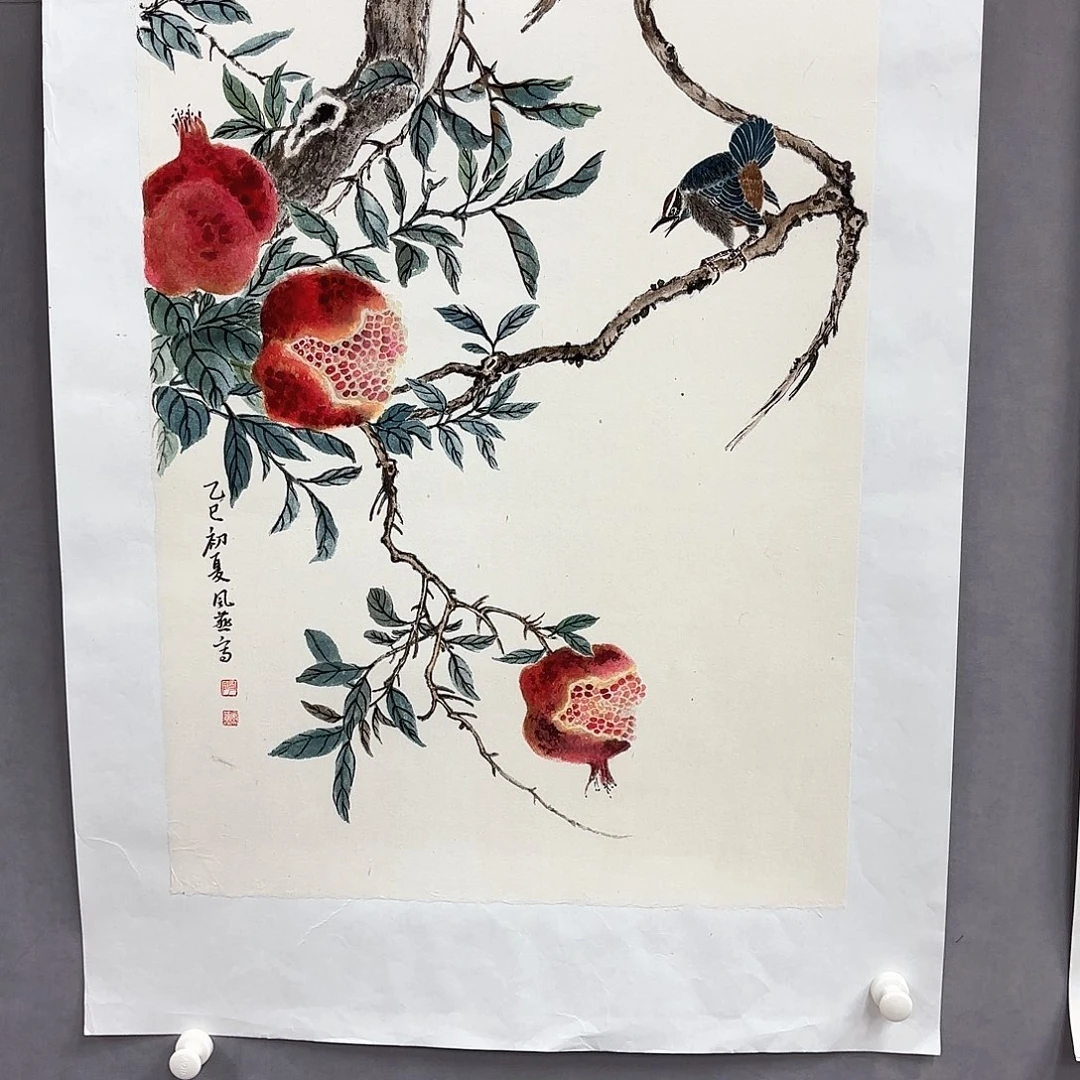 国画艺术家真人手绘