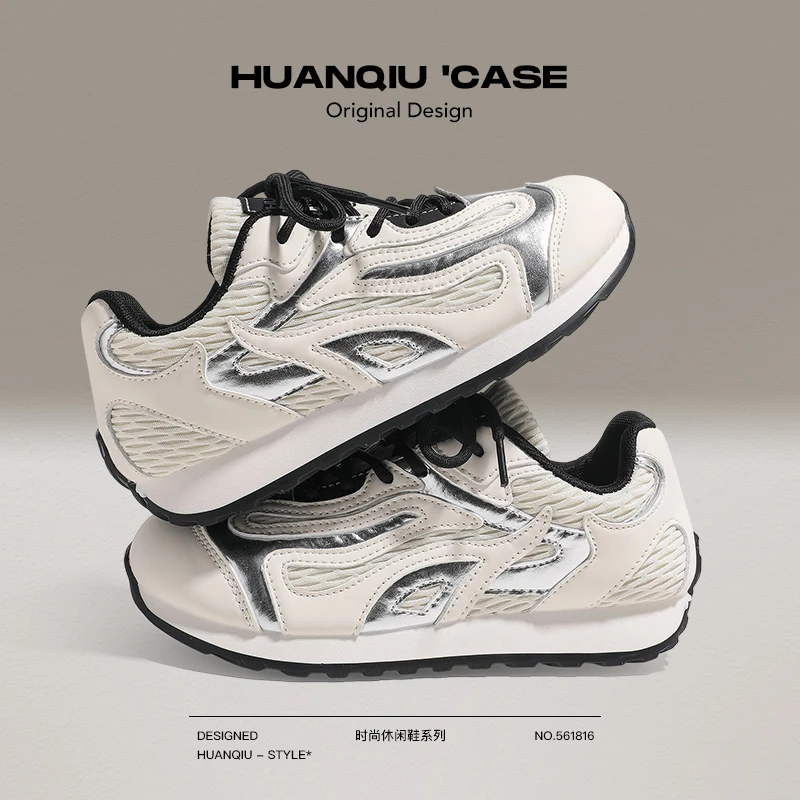 环球秋季潮流透气舒适百搭板鞋增高时尚低帮潮鞋ins休闲鞋女