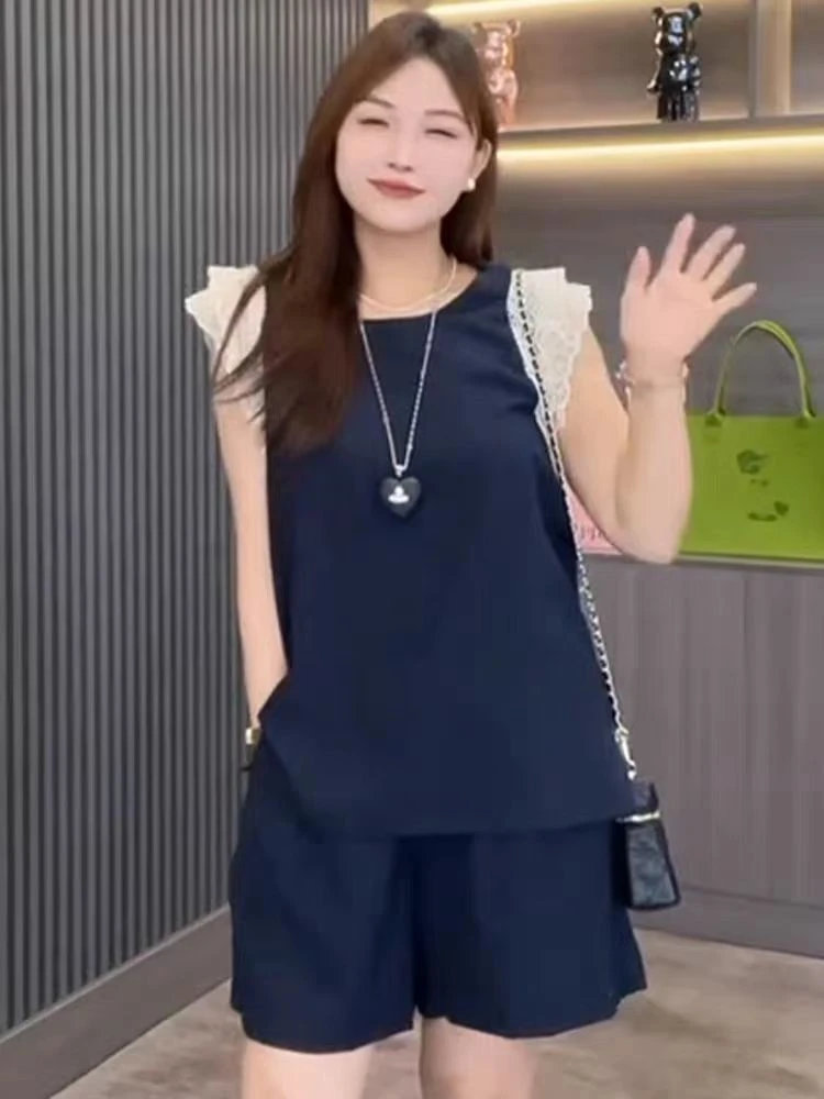 7090袖子拼色套装