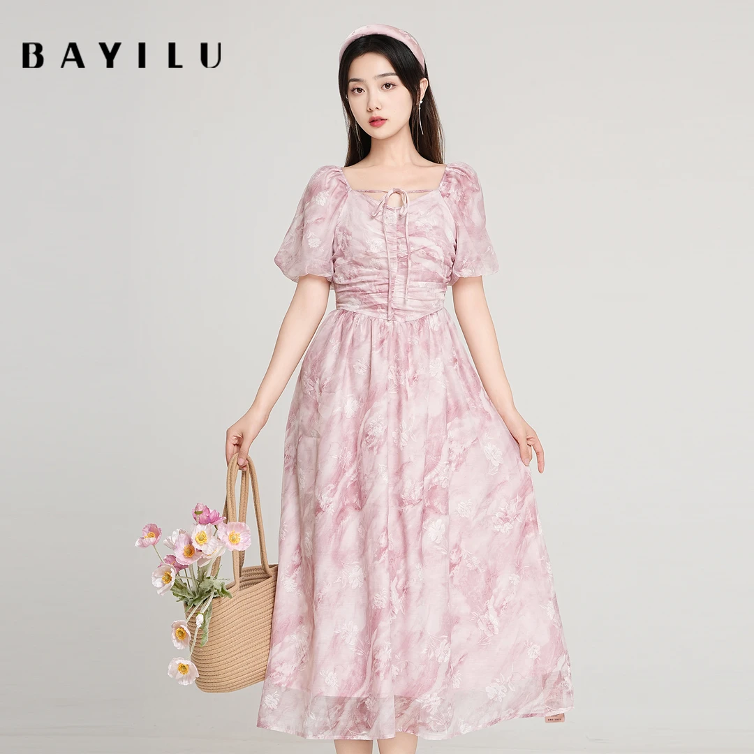 【小铃铛】芭依璐女装夏季新款时尚连衣裙86L7004Z