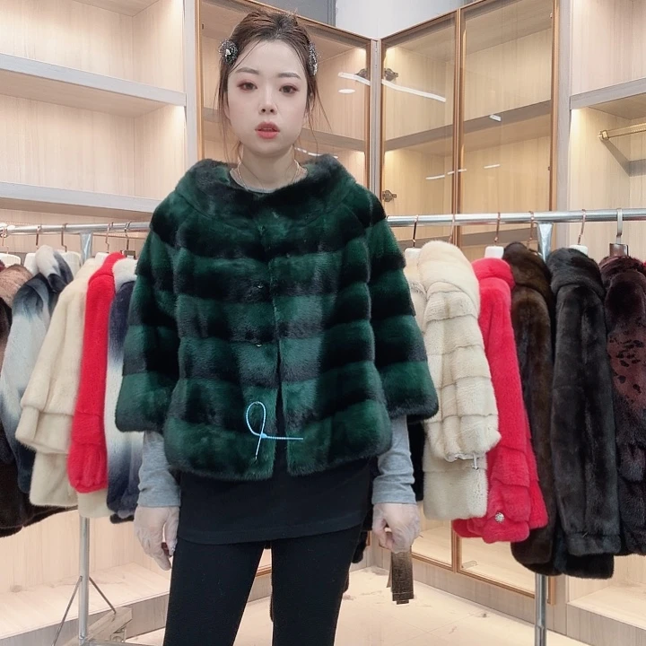 翡翠绿圆领款yh0446