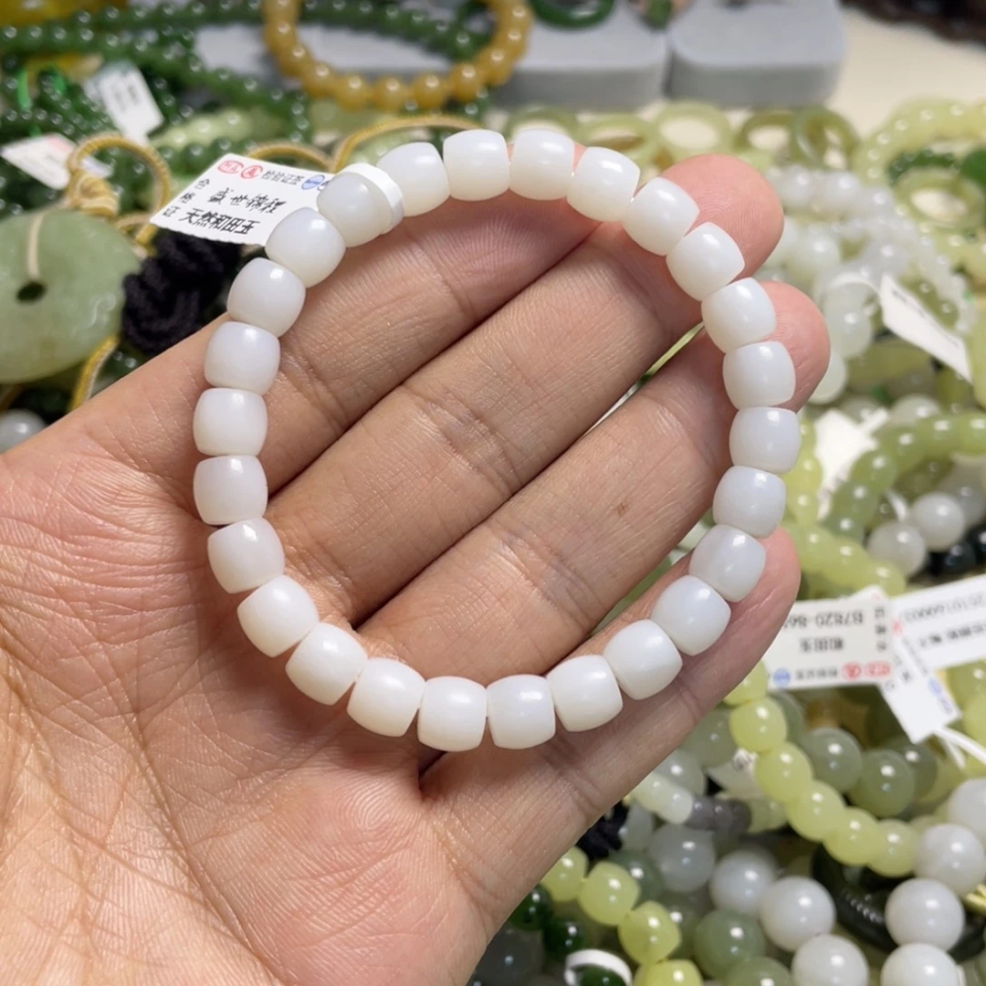 和田玉未镶嵌手链053