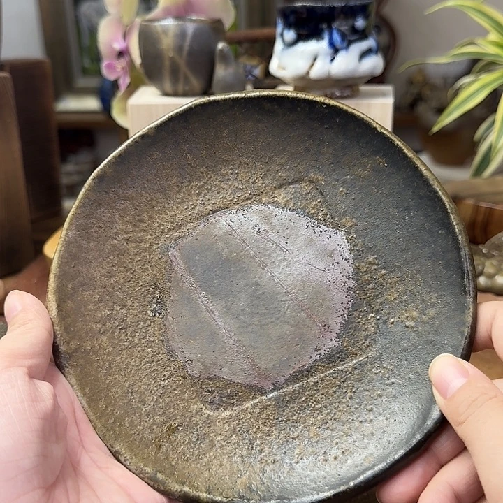 宗高健三备前烧金胡麻壶承福利一口价