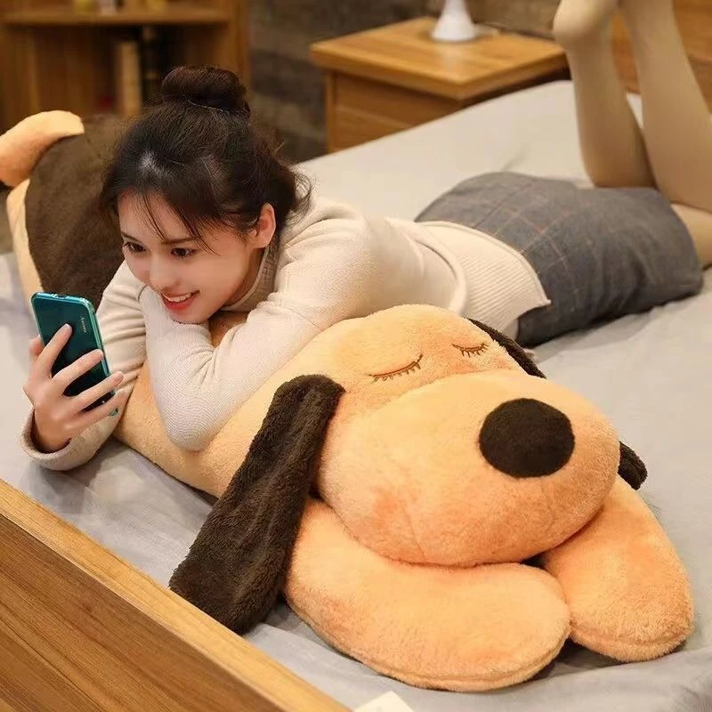 全长1.3米趴趴狗抱枕可爱毛绒玩具超软可拆洗陪睡搭子抱枕