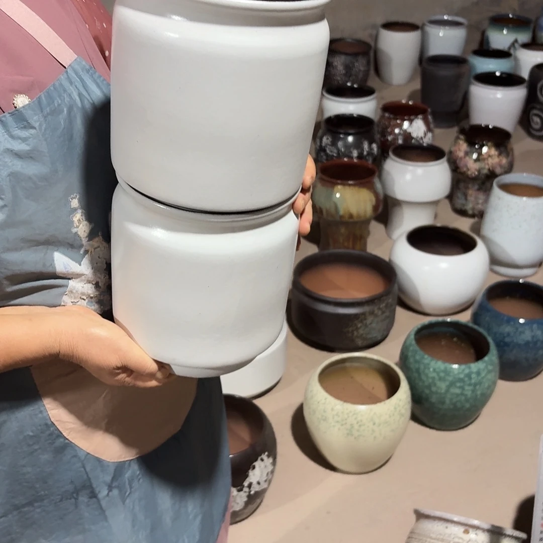 紫砂花盆口18高20