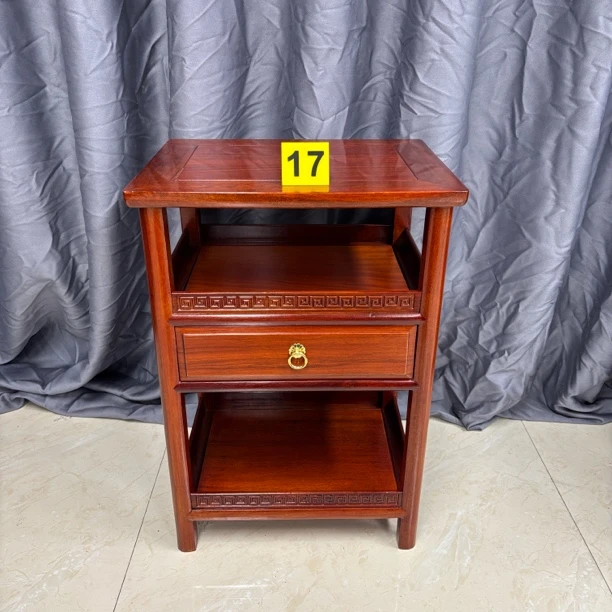 非洲花梨木床头柜小茶柜置物架储物柜45×35×65cm茶水柜客厅卧室