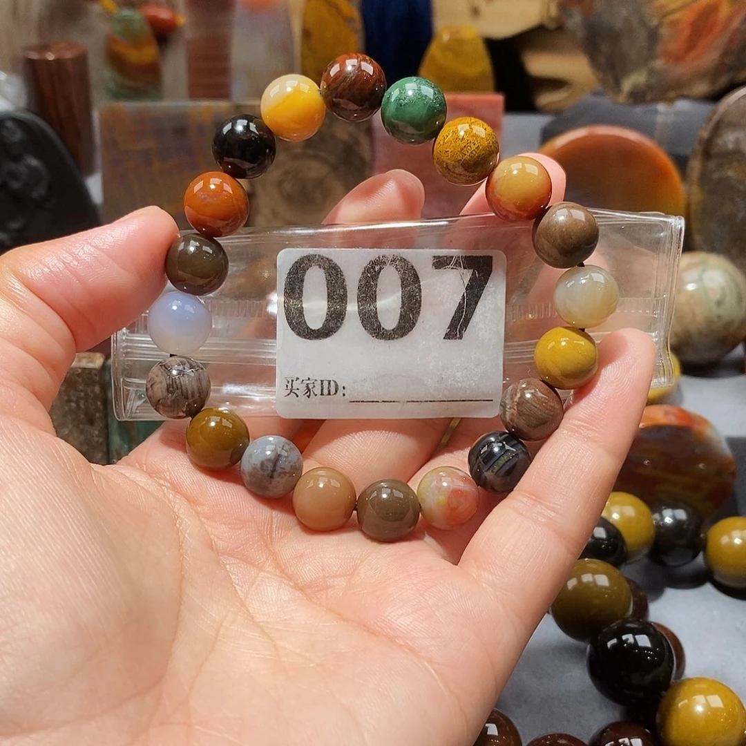 硅化玉天然北票硅化玉手串未镶嵌