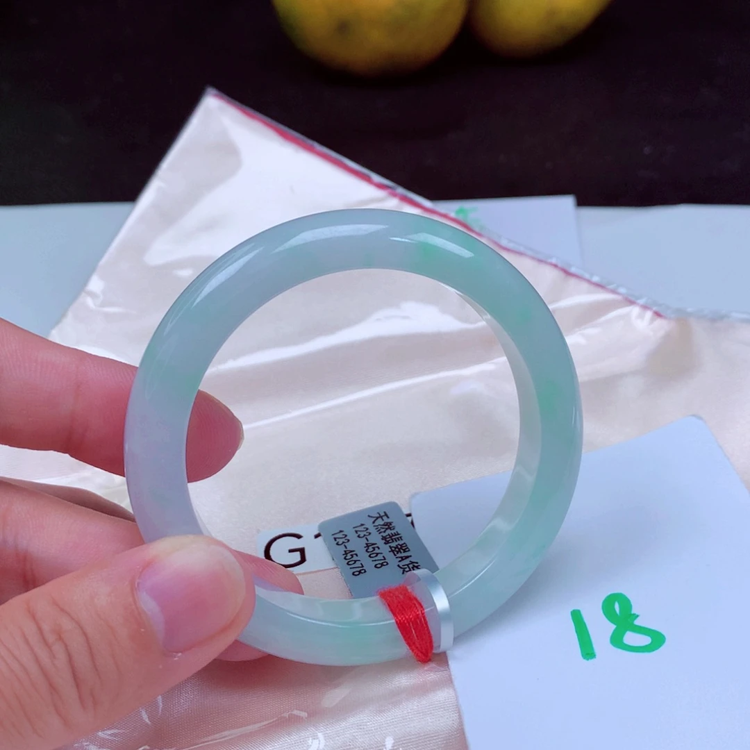 未镶嵌手镯翡翠缅甸天然A货翡翠手镯50.8