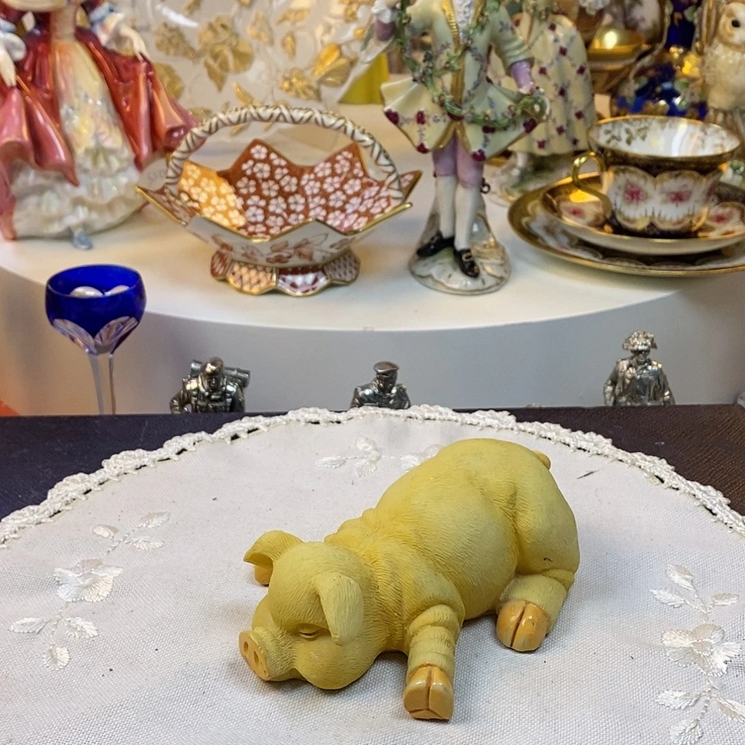 瓷片咖啡杯水晶杯摆件