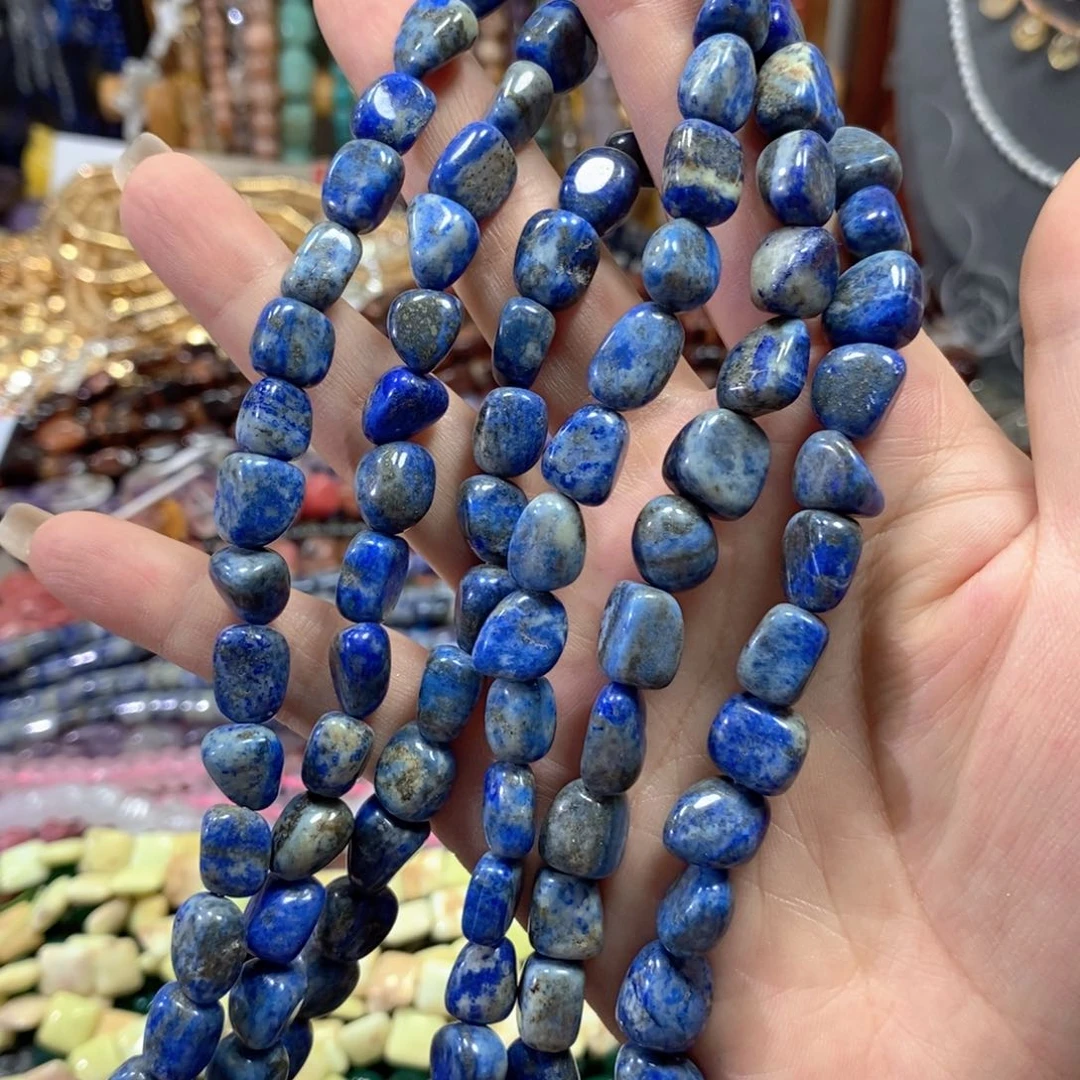 玛瑙/玉髓合金珠宝半成品天然青金随型一条卡10mm